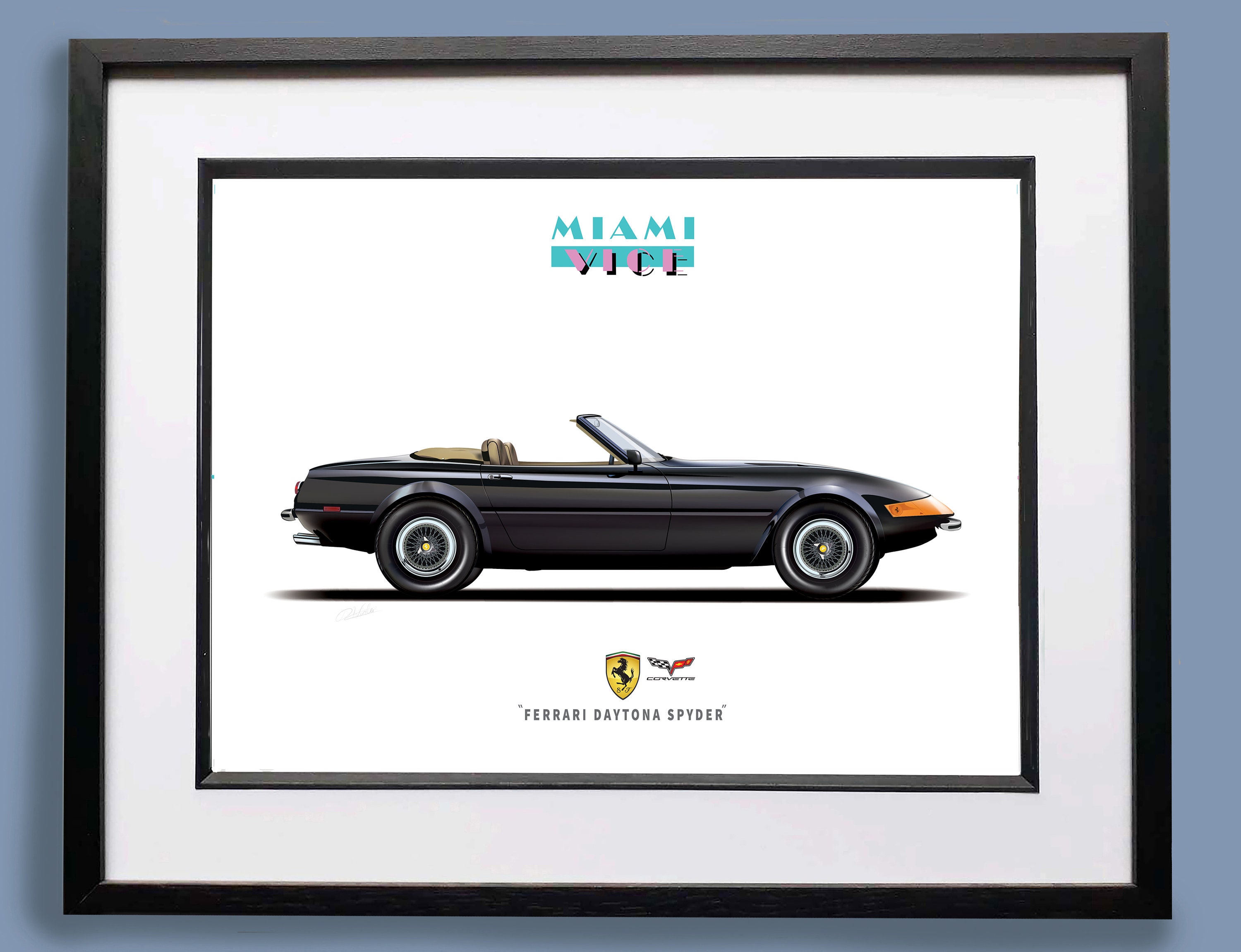 Sonny Crockett - Miami Vice - 365 GTS Daytona - Car Legends Poster for  Sale by Great-Peoples