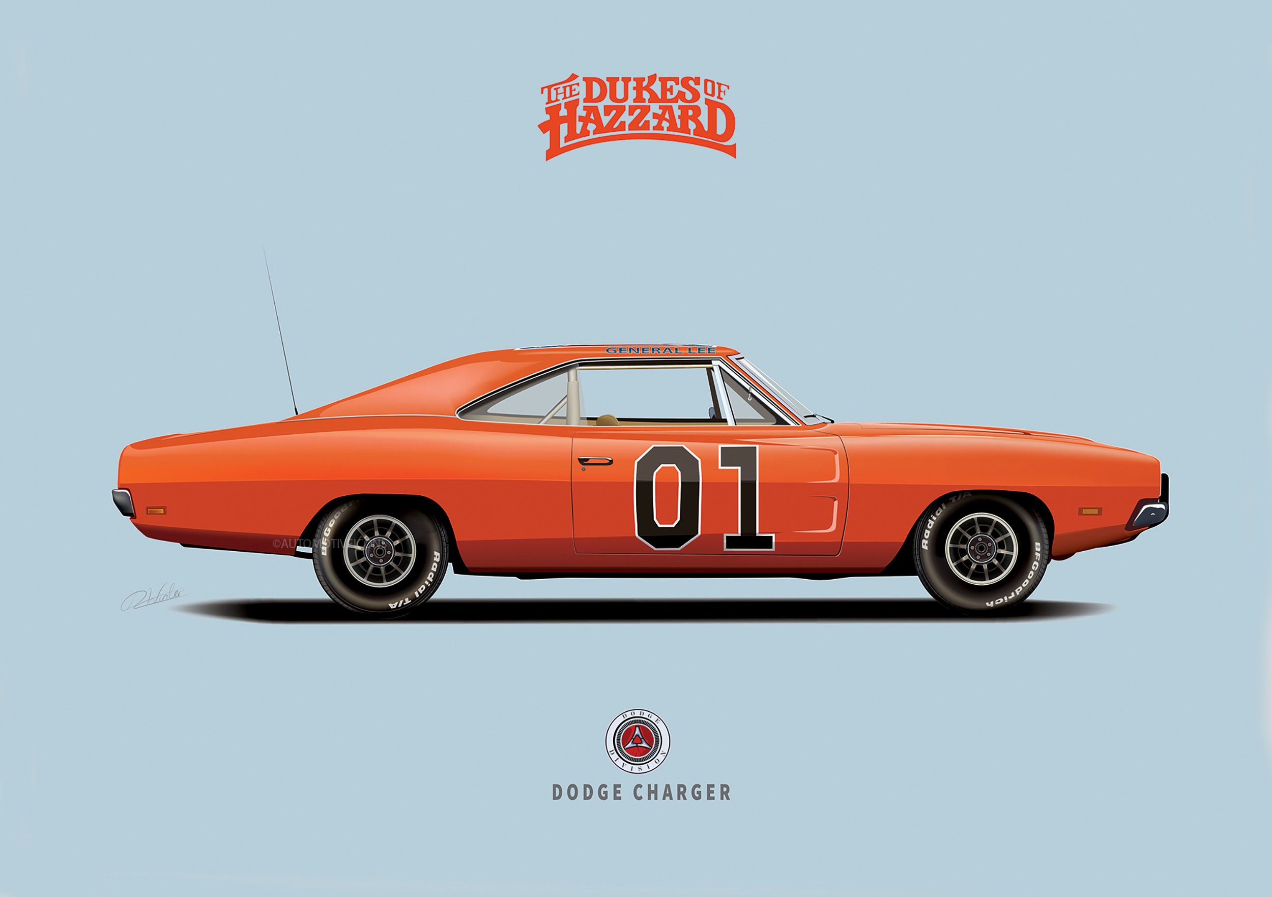 DIGITAL Downloadthe Dukes of Hazzard General Lee Car (CLEAN VERSION) 1969 Dodge Charger