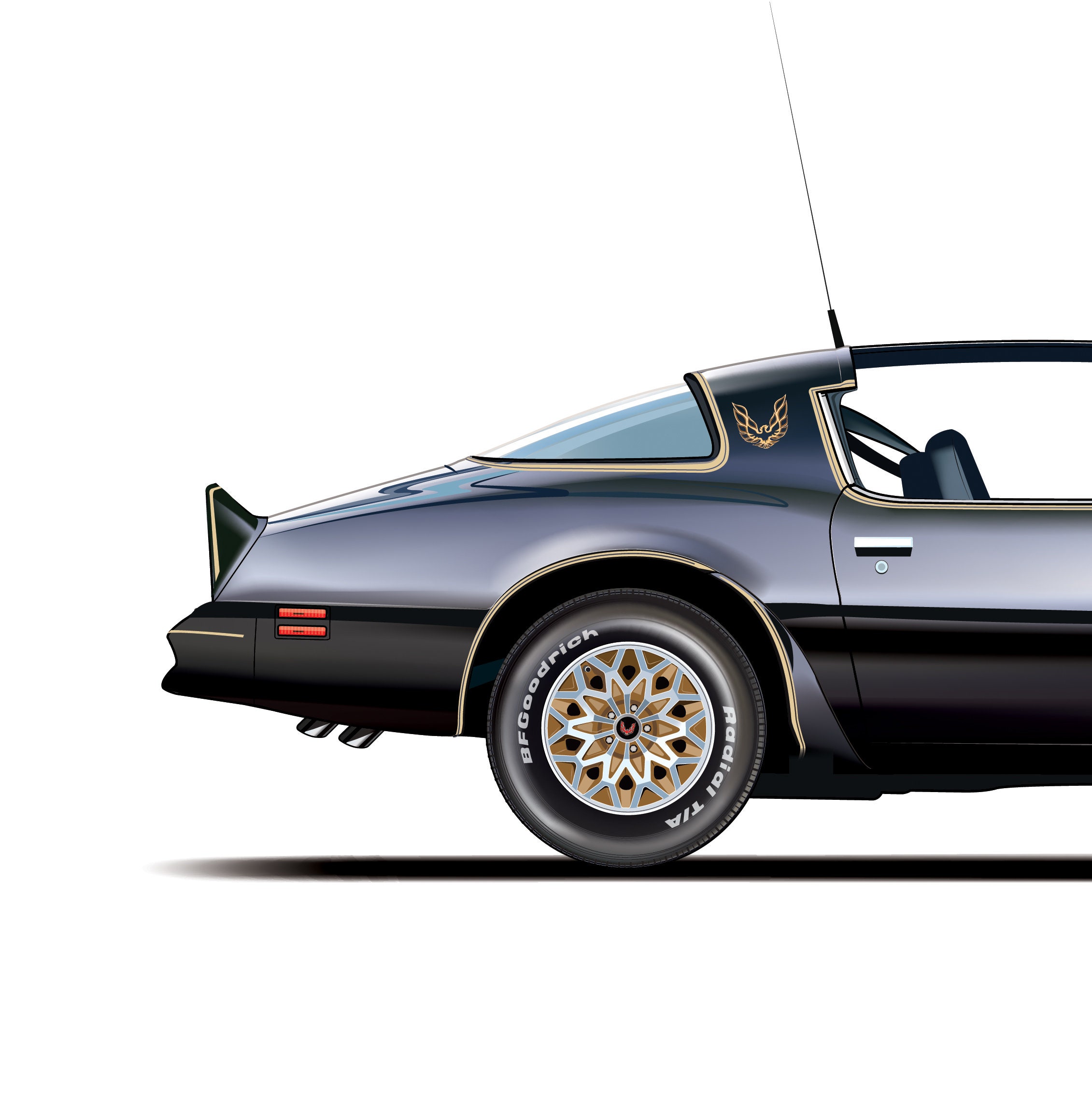 スモーキーとバンディット ポンティアック トランザム イラスト