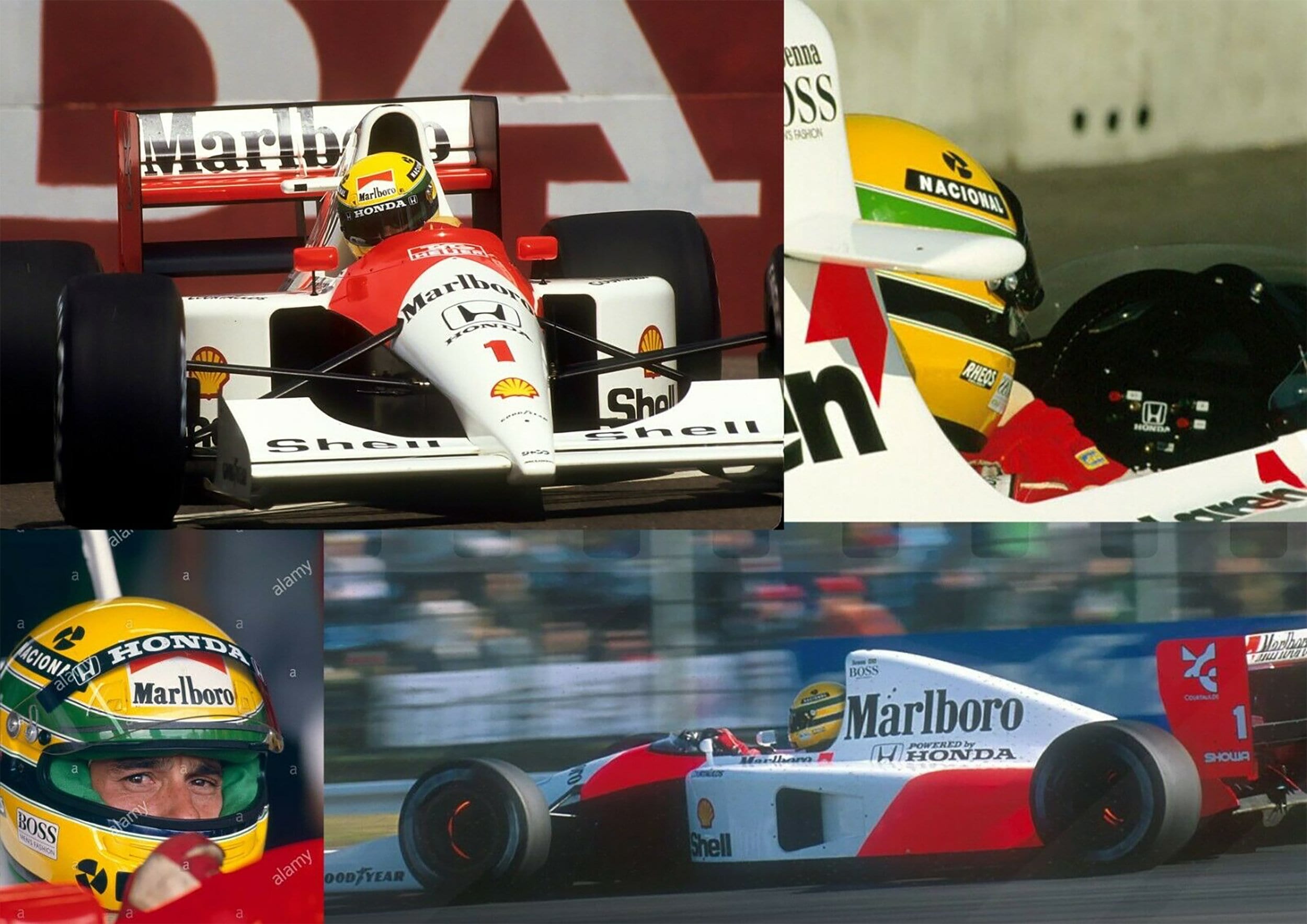 アイルトン・セナのモナコ絵画：F1モータースポーツアート（デジタル