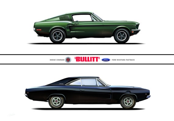 ミニカー BULLITT FORD MUSTANG & DODGE CHARGER 1968 68 FORD MUSTANG & DODGE CHARGER BULLITT LEGACY 1/64