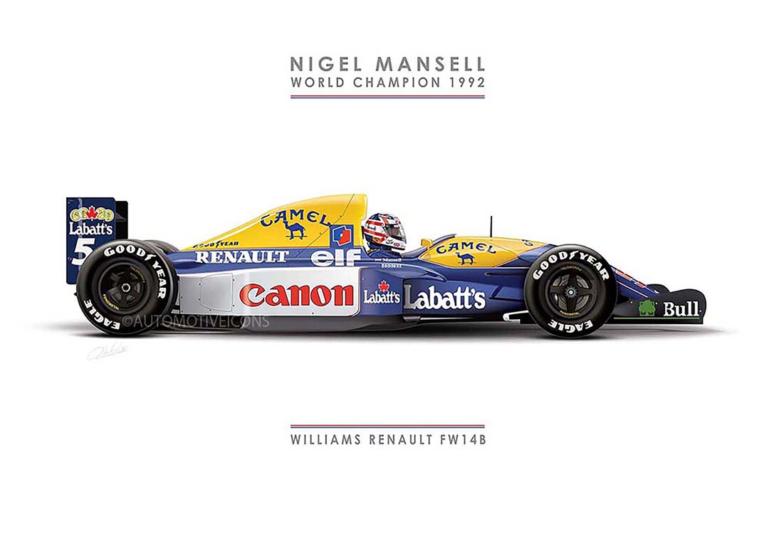 ナイジェル・マンセル ウィリアムズ ルノー FW 14B 1992年 F1