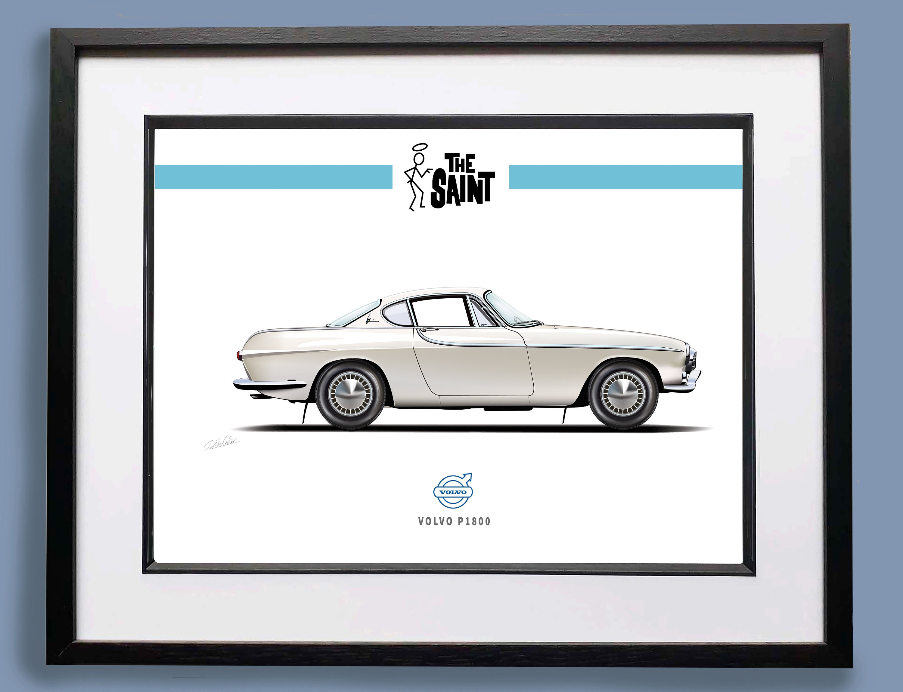 Volvo P1800 'the Saint' Illustration Art Print - Etsy