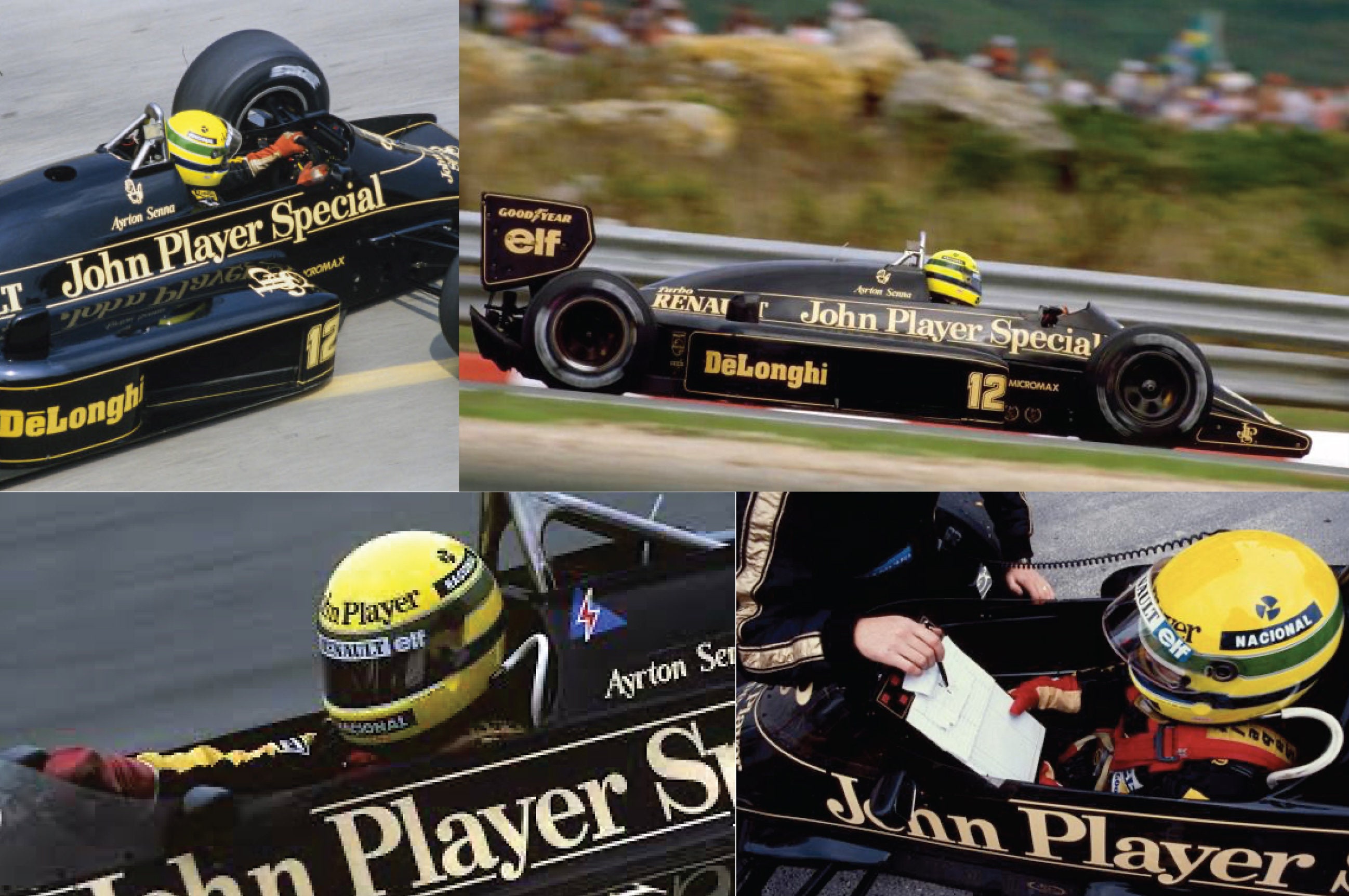 アイルトン・セナ ロータス 98T - フォーミュラ1 イラスト アート