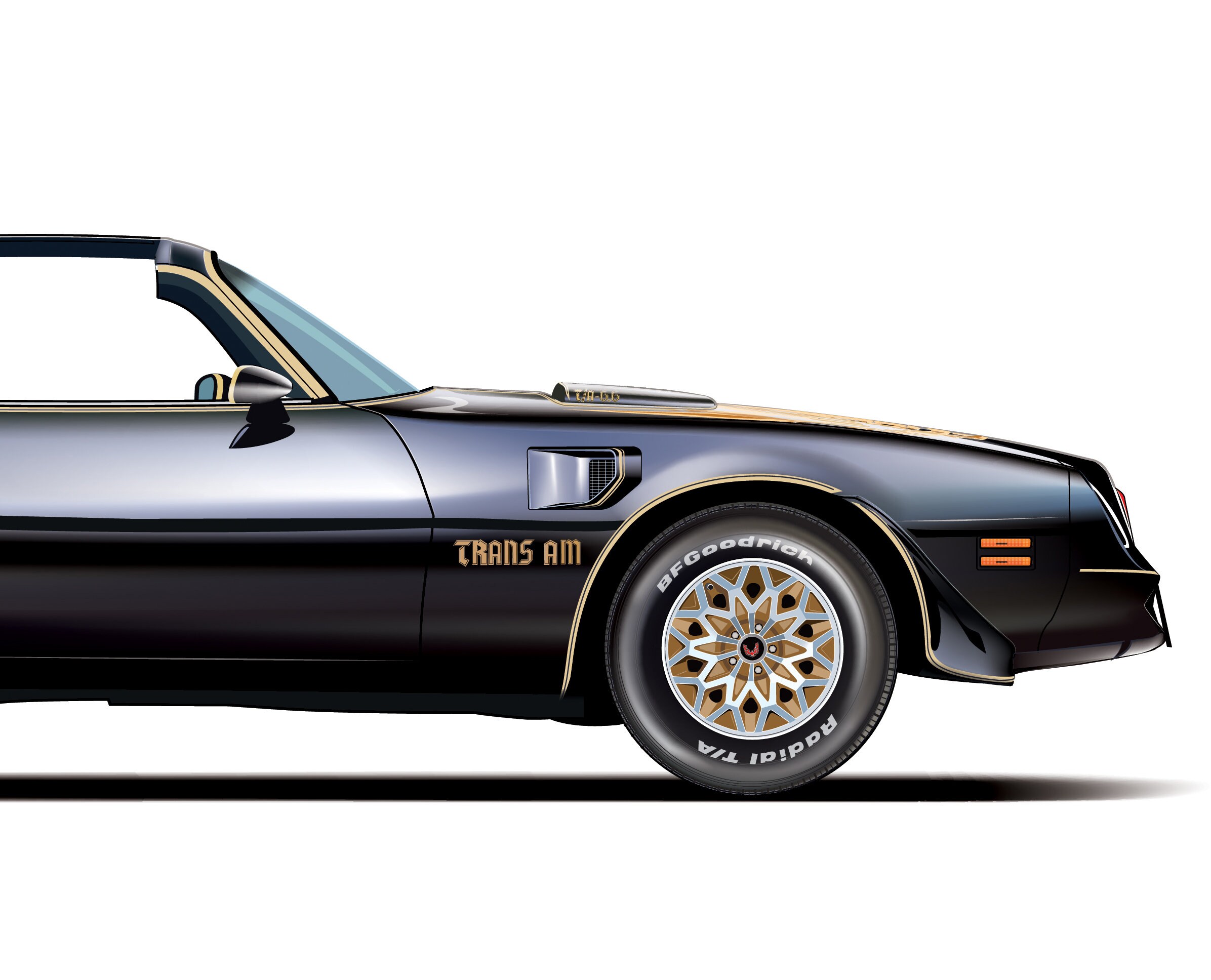 スモーキーとバンディット ポンティアック トランザム イラスト