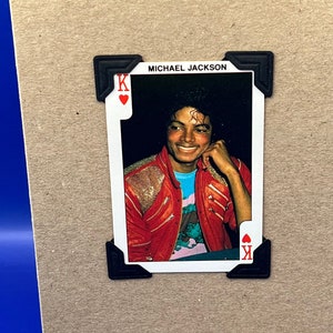 Vintage Michael Jackson 1987 Dandy Rock’n’Bubble Bugglegum Original Playing Card KeepSake Greeting Card