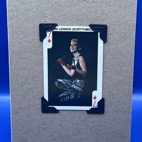 Vintage Annie Lennox - Eurythmics 1987 Dandy Rock’n’Bubble Bugglegum Original Playing Card KeepSake Greeting Card