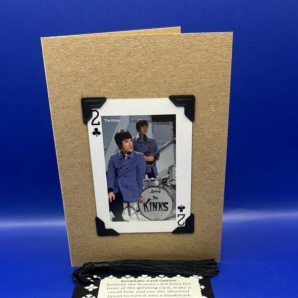 Vintage The Kinks 2005 Rock & Pop Legends Original Playing Card KeepSake Greeting Card