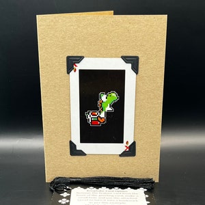 Vintage Nintendo Yoshi All Star Playing Card KeepSake Greeting Card