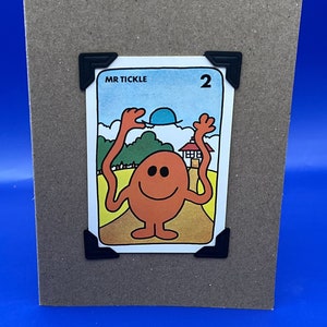 vintage Mr Men Mr Tickle Carte de caractère KeepSake Carte de vœux