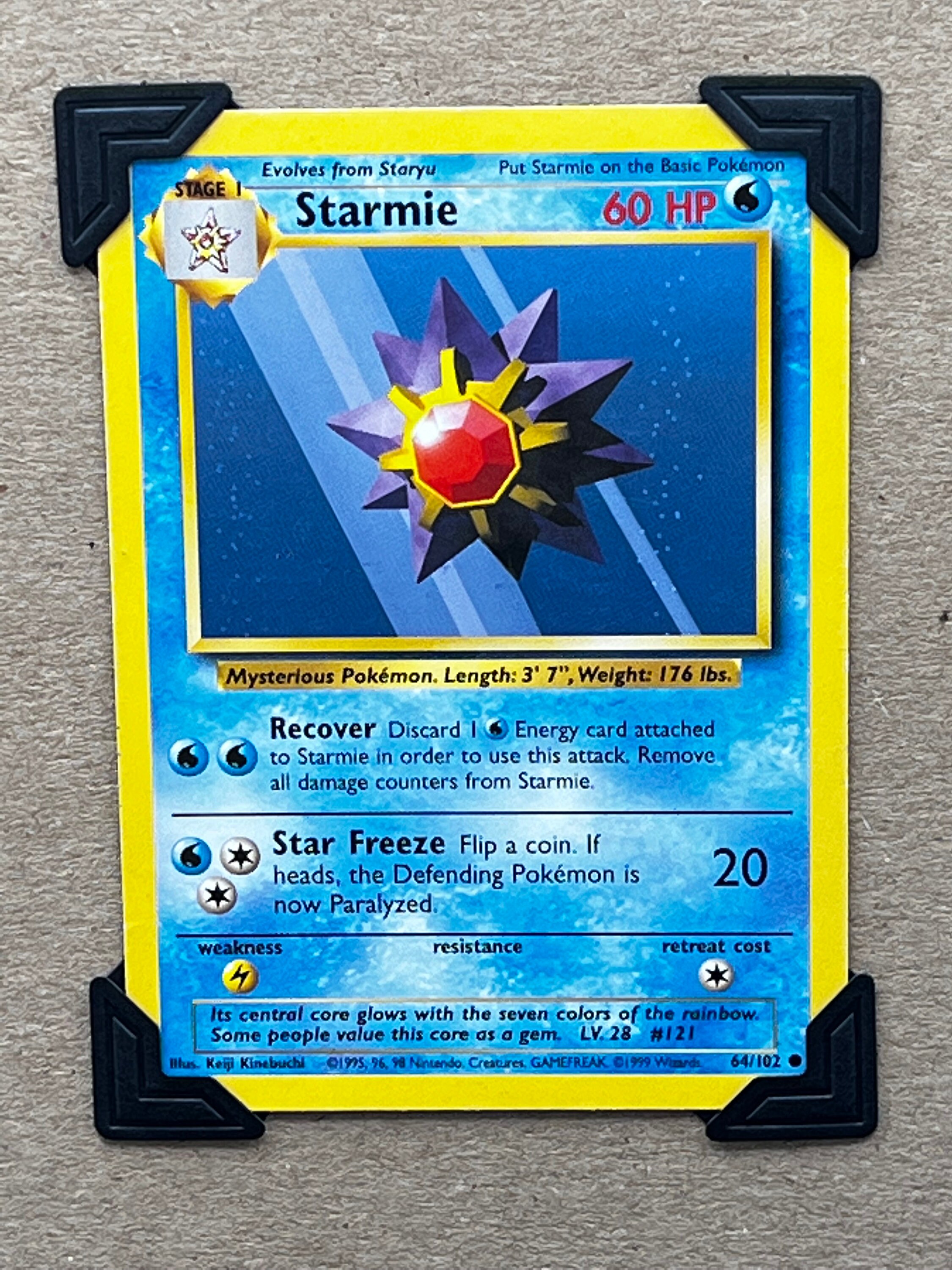 1995 starmie pokemon card value 1995 Pokemon TCG STARMIE 60HP 94/130