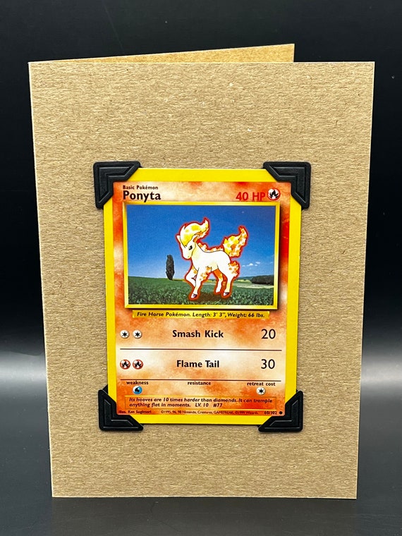 Original Vintage Ponyta Pokmon 60/102 Base Set Keepsake Greeting Card -  Etsy