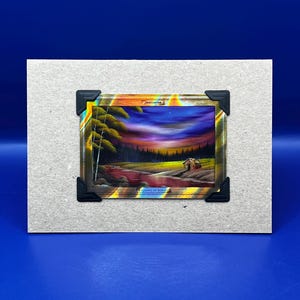 Bob Ross Evening at Sunset No 53 Gold Hologram 2023 Cardsmiths Trading Cards Series One Original Trading Card KeepSake Card