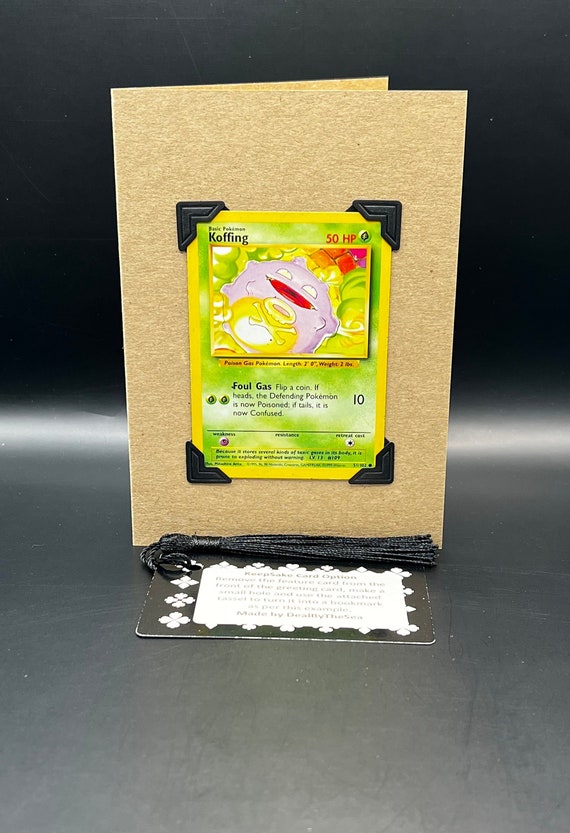original koffing pokemon card Original Vintage Koffing Pokémon 51/102 Base Set Keepsake Greeting Card