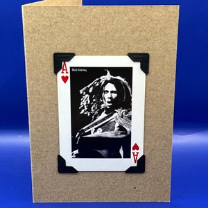 vintage Bob Marley 2005 Rock & Pop Legends Carte à jouer originale KeepSake Carte de vœux