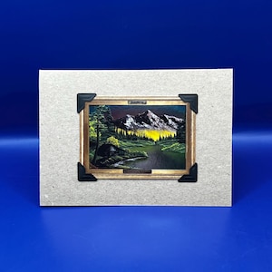 Bob Ross Mountain Retreat n° 57 Cold Foil Paintings Parallels 2023 Cardsmiths Trading Cards Series One Original Trading Card Carte KeepSake