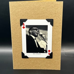 Jazz Legend Ray Charles Playing Card Bengt H Malmqvist KeepSake Greeting Card