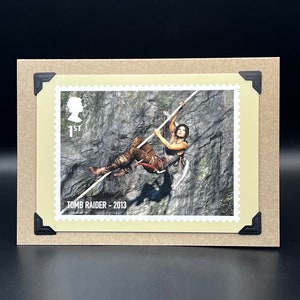 Video Games Tomb Raider 2013 PHQ Postcard 2020 Post Office Stamps Original KeepSake Greeting Card
