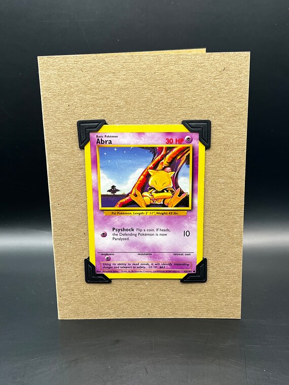Original Vintage Abra Pokmon 43/102 Base Set Keepsake Greeting Card - Etsy