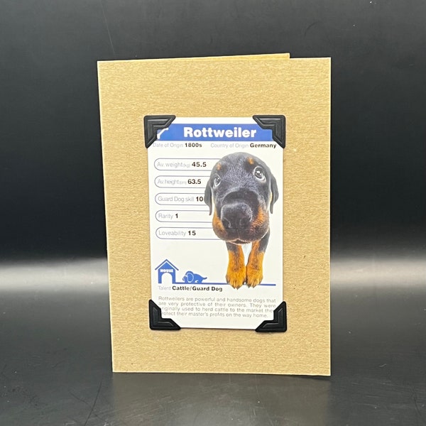 Rottweiler - The Dog Top Trumps Artlist Collectoon KeepSake Greeting Card