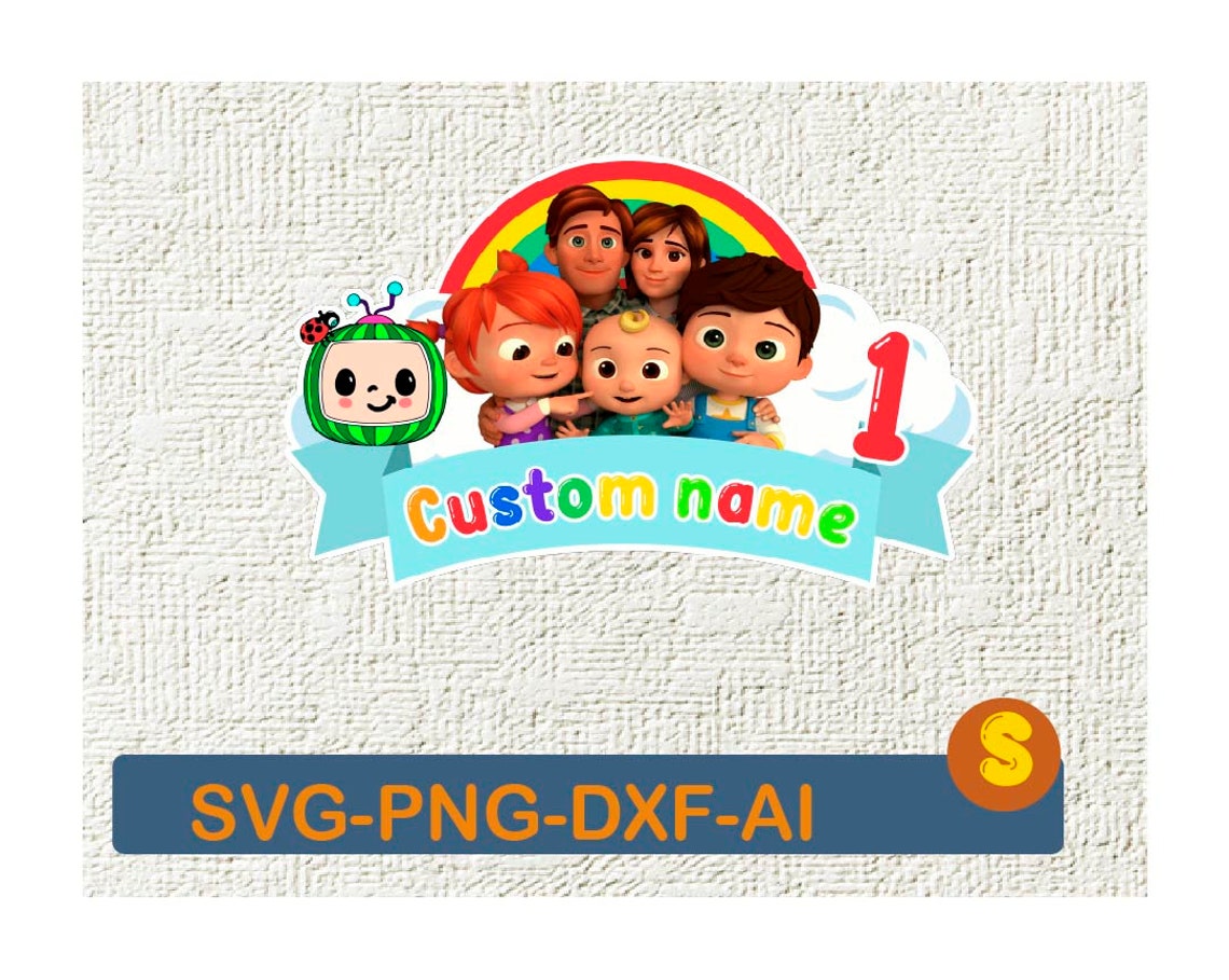 Download Cocomelon Personalized Birthday Cut file Cricut Digital | Etsy