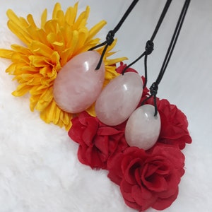 SET OF 3/Yoni Eggs/ Rose Quartz/Kegals