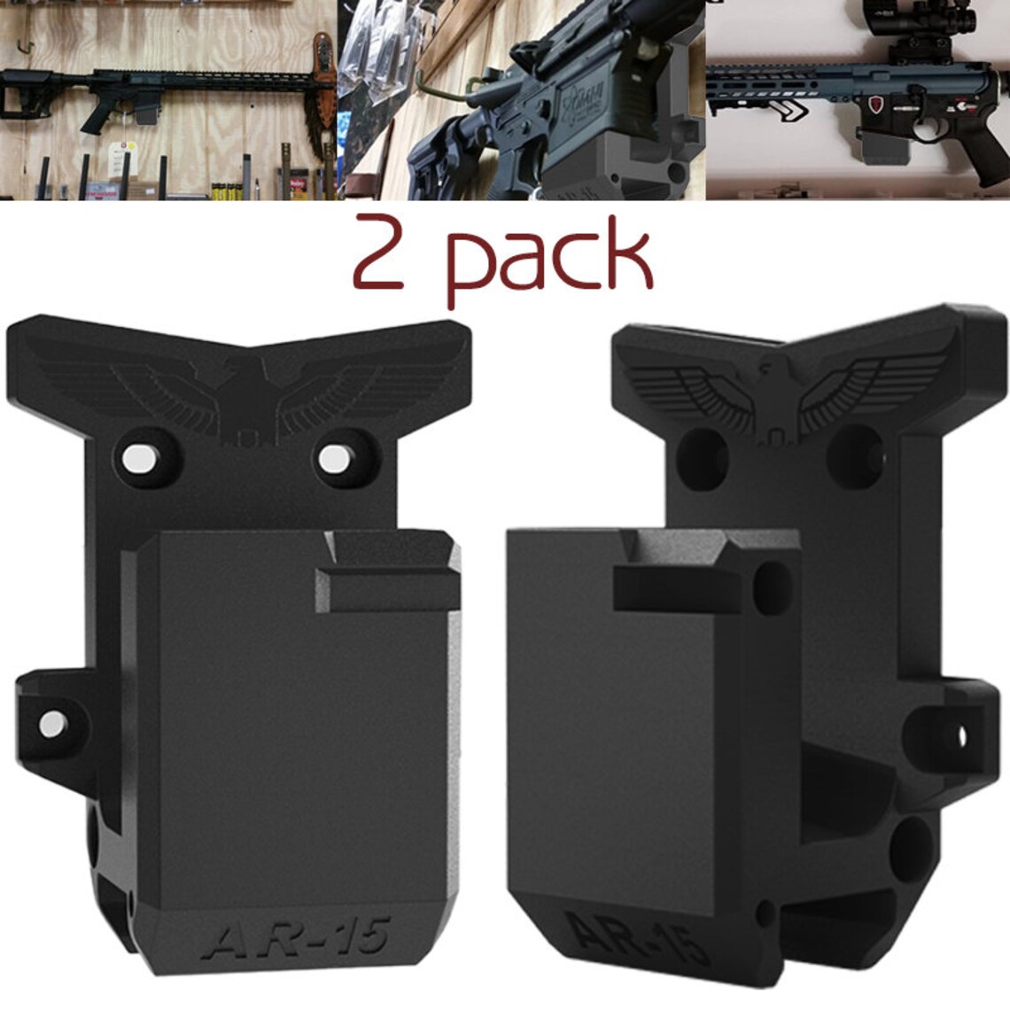 2PACK AR 15 Wall MountGun Rack with Absolutely Strong Etsy