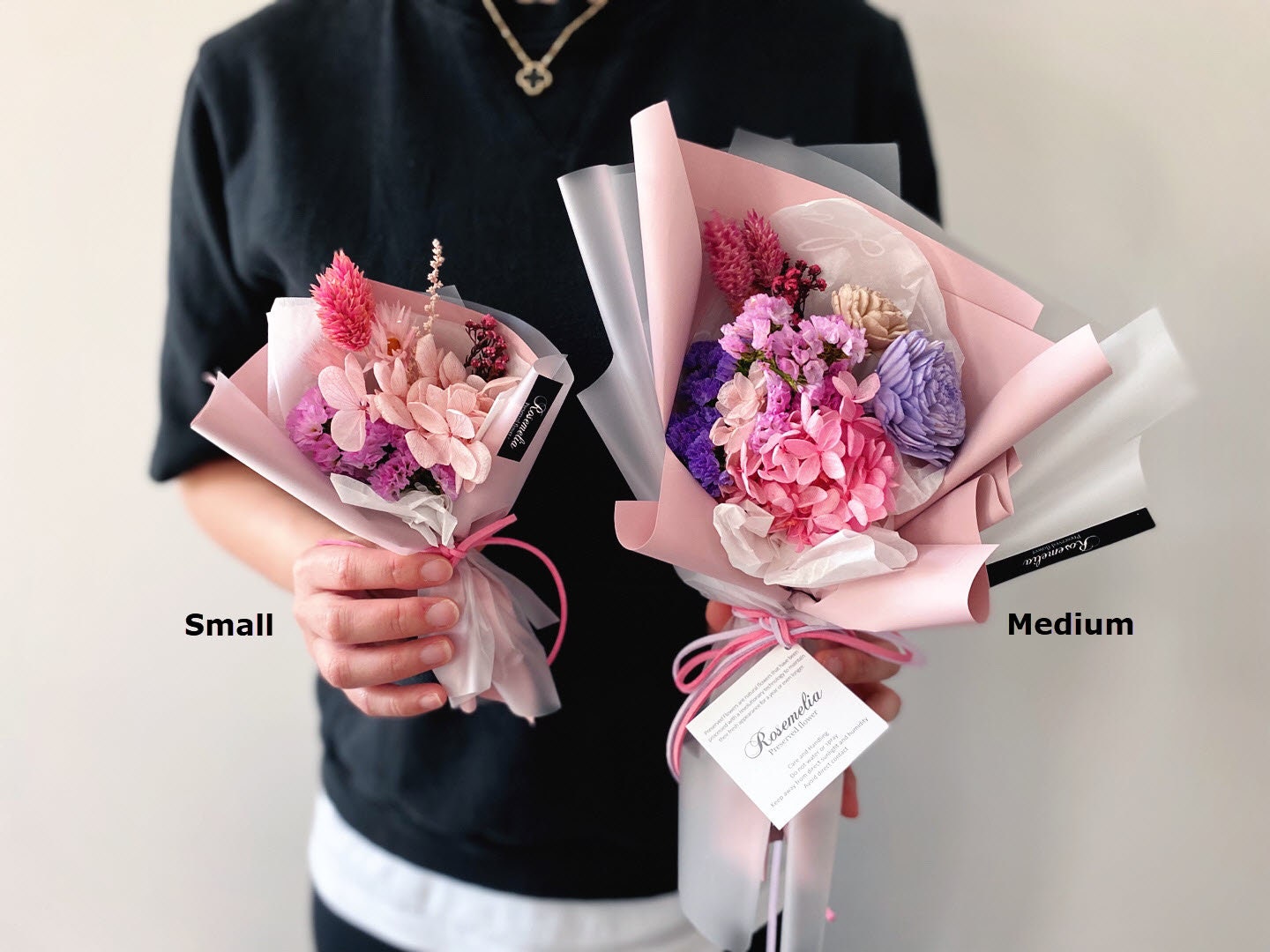 Mini Preserved Flowers Bouquet Choose Color/size Forever Flowers Dried  Flowers Romantic Gift All Occasions 