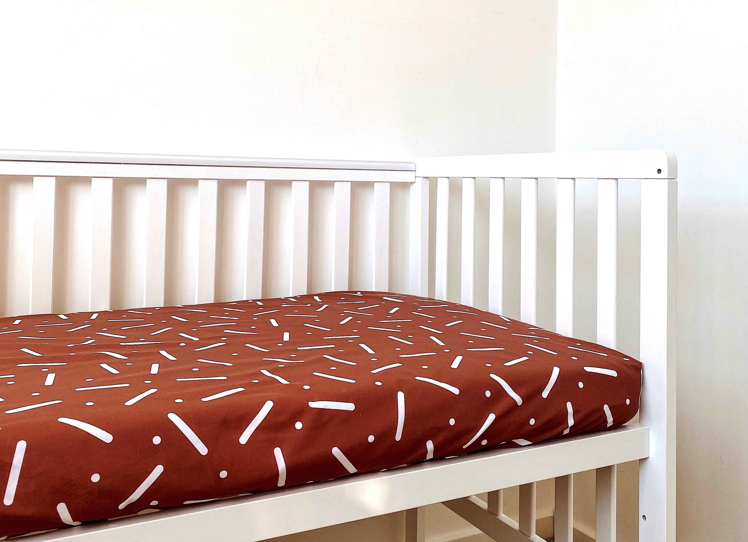 Organic Fitted Cot Sheet 70140 Nursery Bedding Cot Bed Etsy