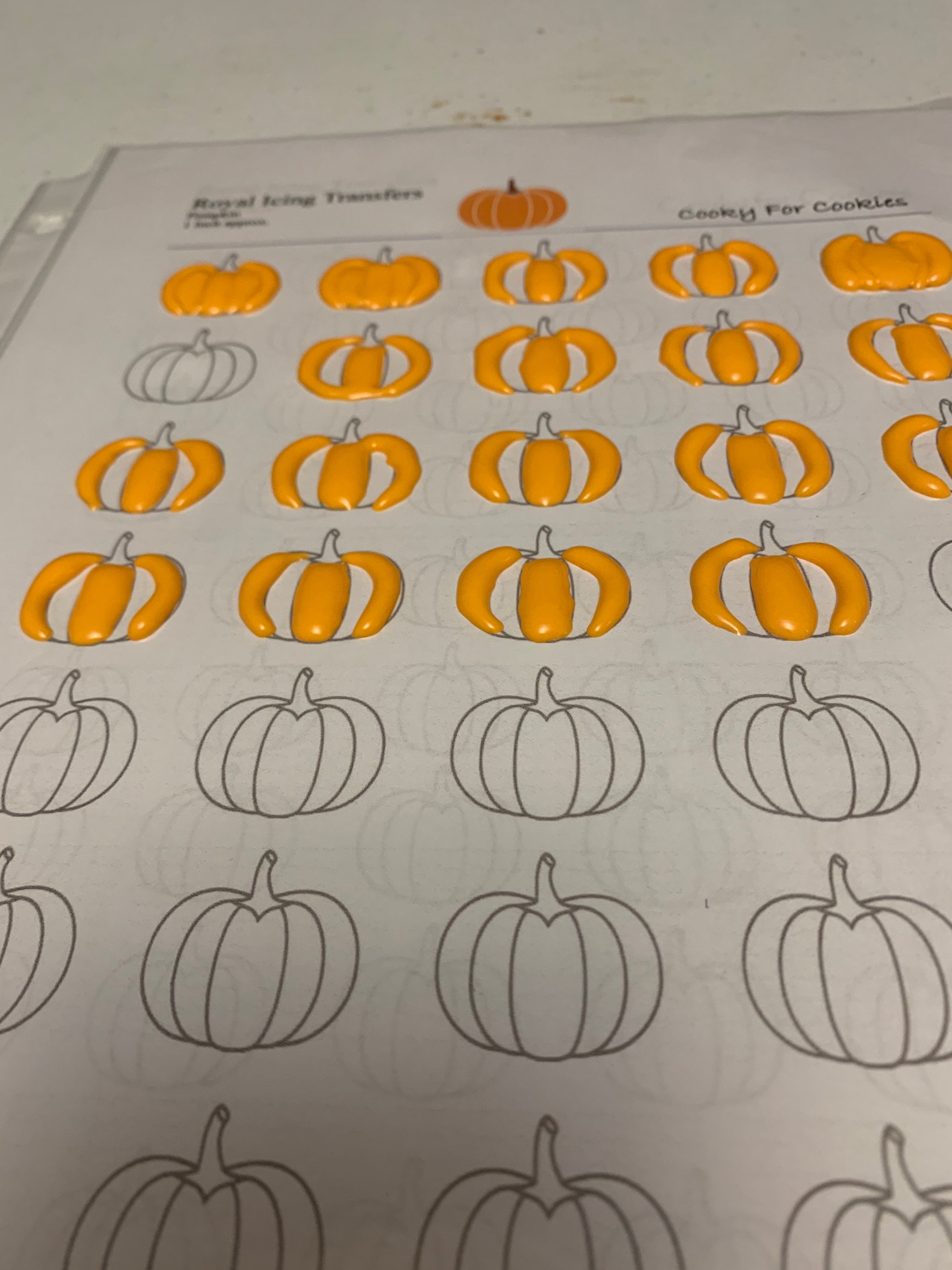 Pumpkin Royal Icing Transfer Sheets Digital Download 3 Etsy Nederland