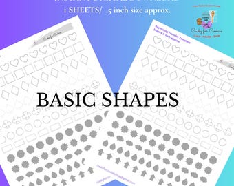 Modello per trasferimento di forme geometriche di base con glassa reale, 1 misura
