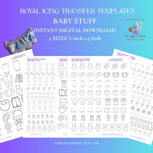 Modelli per trasferimento di glassa reale per bambini: decorazioni per biscotti e cupcake da scaricare in formato digitale
