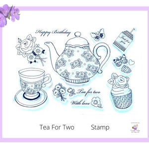Tea for Two Silicone Stamp