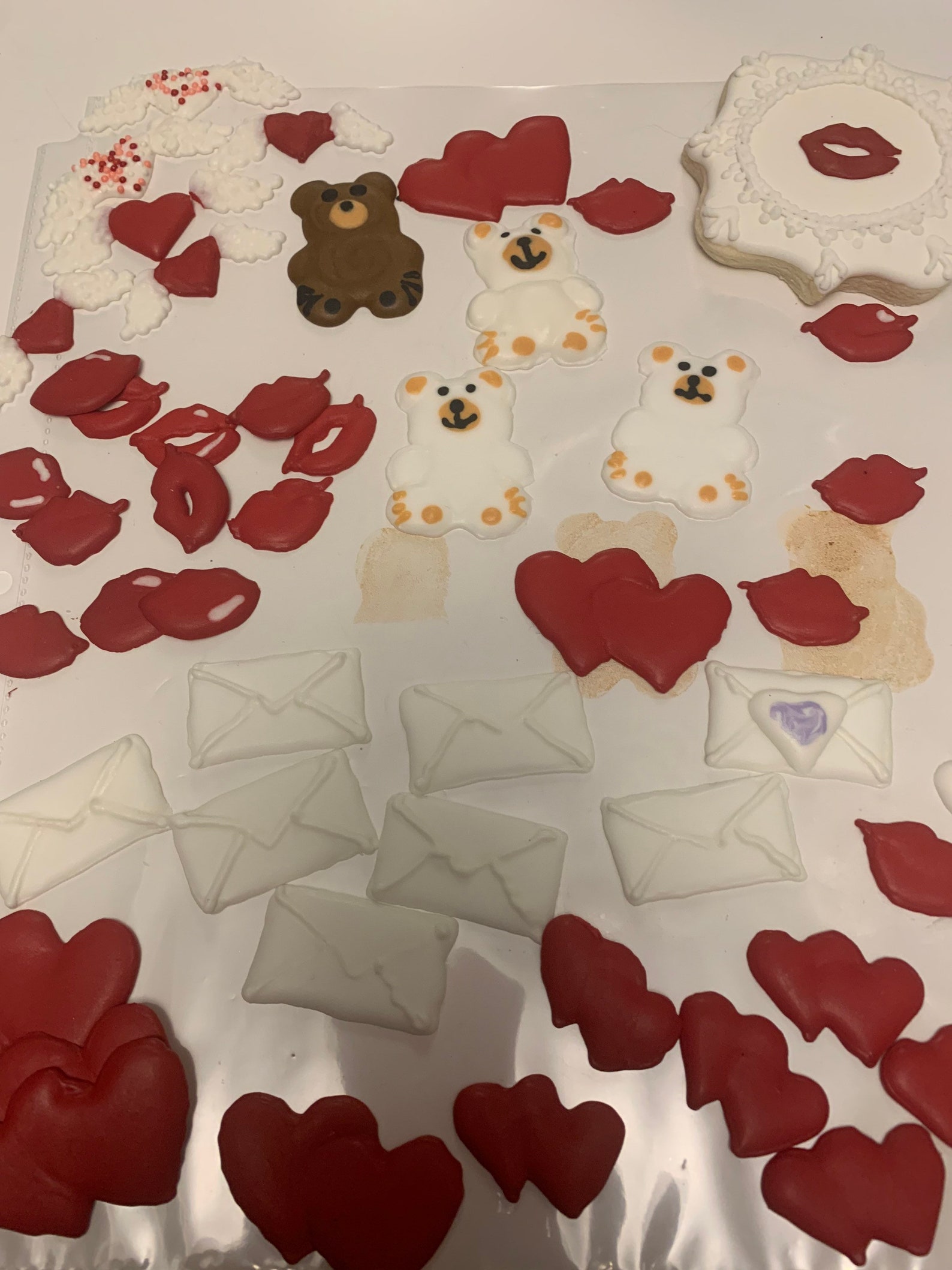 Royal Icing Double Heart With Arrow Transfer Sheets Etsy Canada