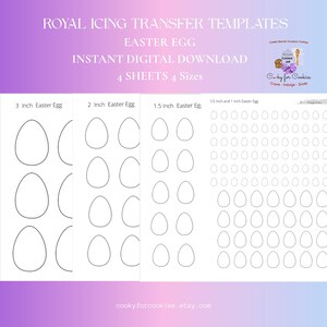 Easter Egg Royal Icing Transfer Sheets: Cookie Decor (Digital Download)