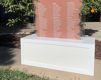Acrylic Wedding Stand with Trim | Seating Chart Stand