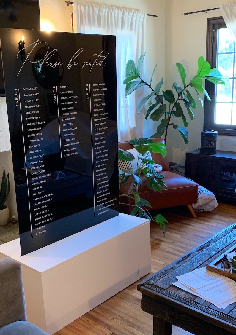 Acrylic Wedding Stand Seating Chart Stand Etsy