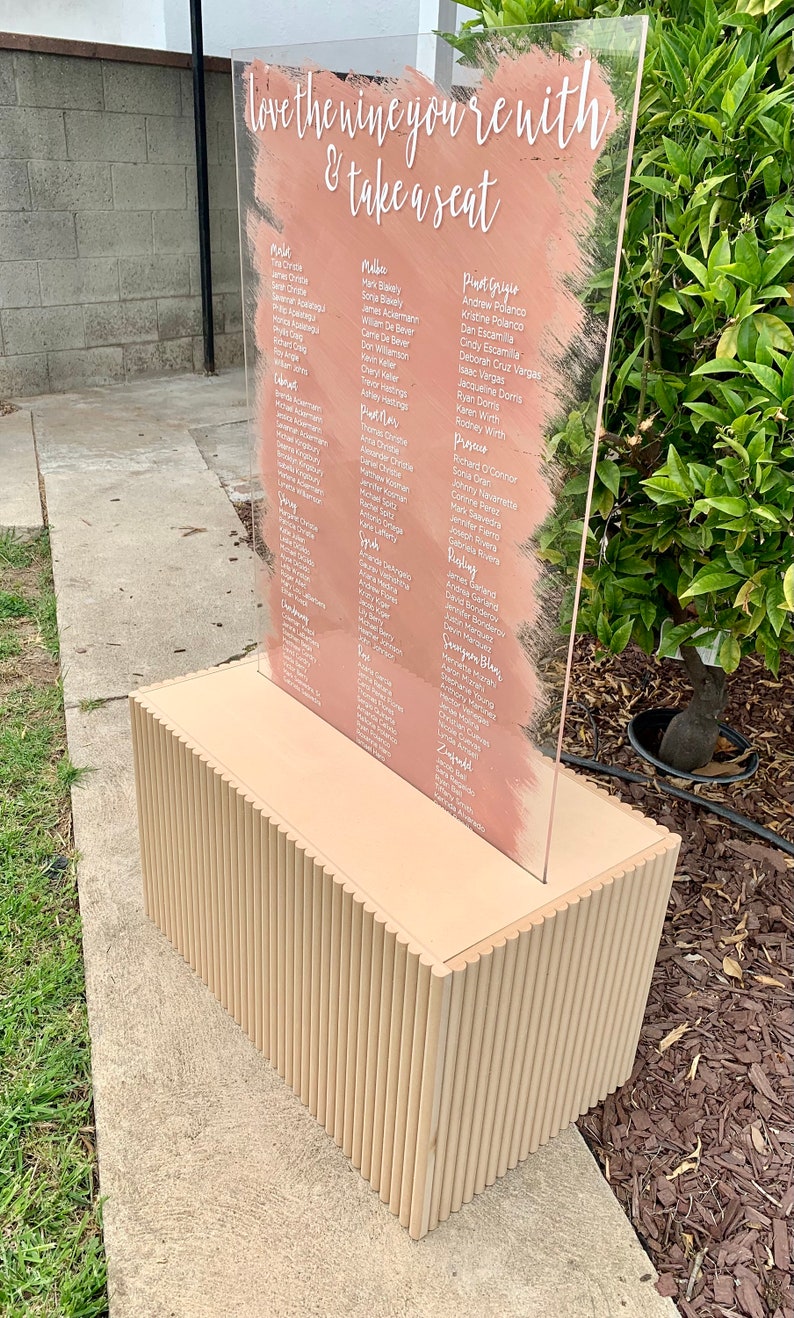 28 Ripple Effect Acrylic Wedding Stand Seating Chart Etsy