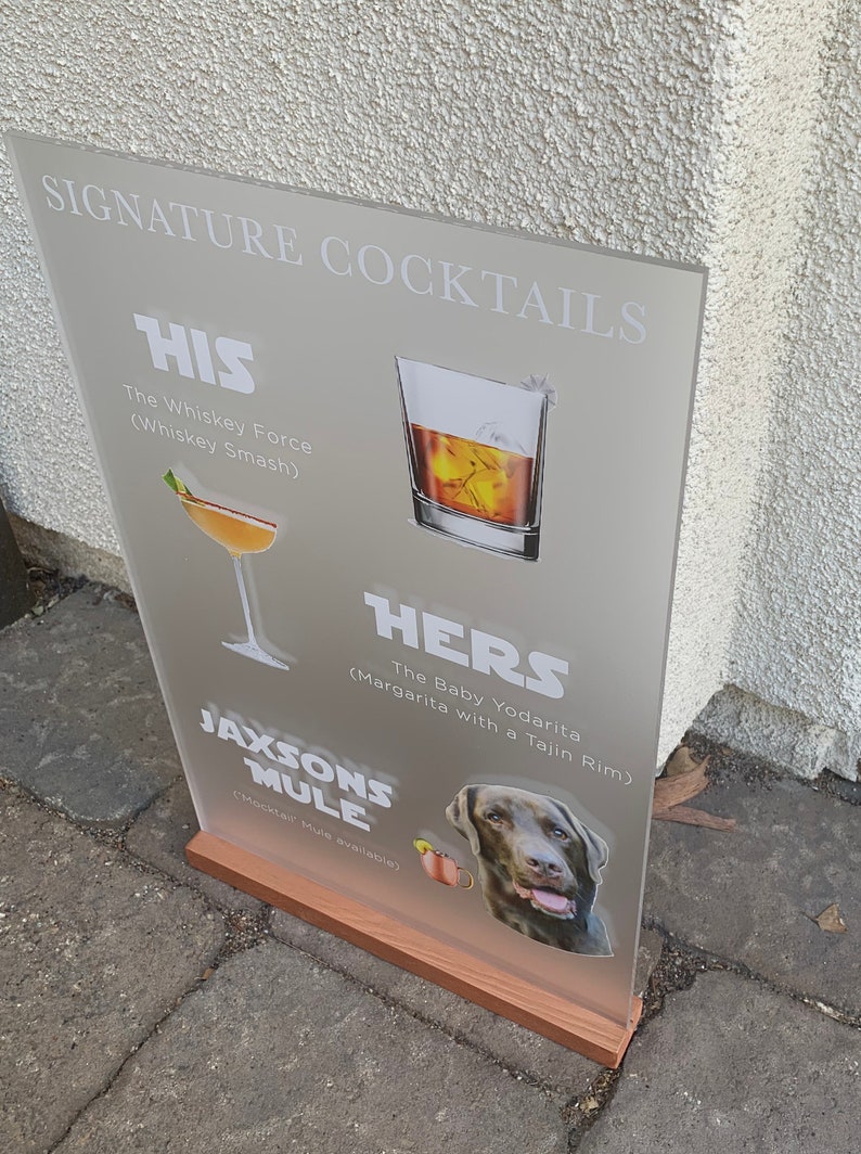 Rose Copper Bar Menu Stand Acrylic Sign Holder Table Number Stands Etsy