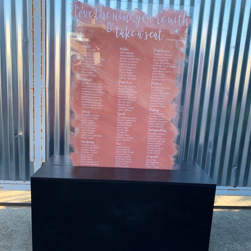 Acrylic Wedding Stand Seating Chart Stand Etsy