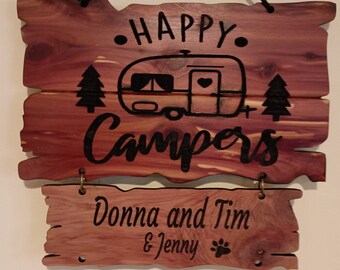 Custom Camper's Welcome Sign