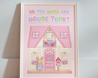 Sylvanian Families House Tour Art Print | Sabrina Carpenter Lyrics | UNFRAMED | 6x4, A5, A4