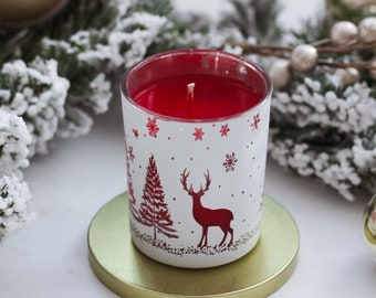 Winter Wonderland Christmas Scented Candle Mulled Wine Scented xmas Candle Christmas Gift Ideas Handmade Soy Candle