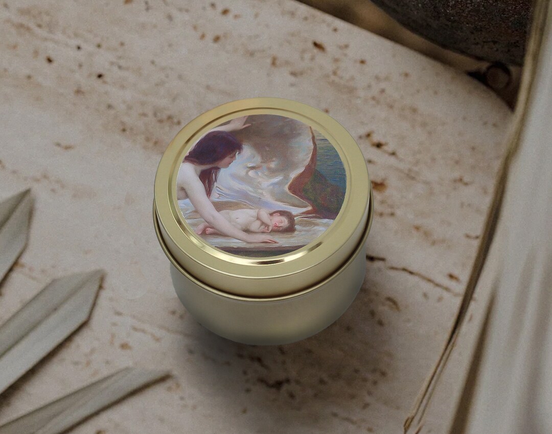 A Water Baby by Herbert James Draper Fine Art Print Candle - Etsy