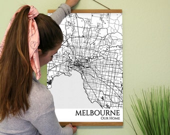 Melbourne Map Poster - Melbourne - Melbourne City Map Poster Wall Art