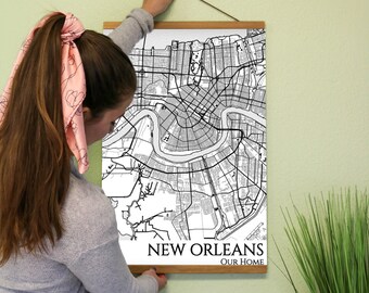 New Orleans Map Poster - New Orleans Louisiana - New Orleans City Map Poster Wall Art