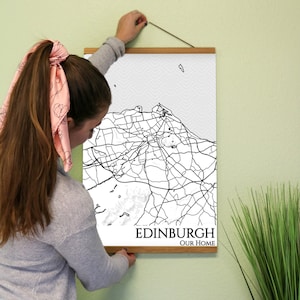 Edinburgh Map Poster - Edinburgh Scotland - Edinburgh City Map Poster Wall Art