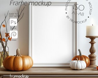 Digital Picture Frame Mockup - ISO Frame Size - Fall Edition - PSD ...