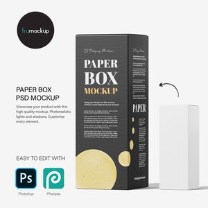 Digital Paper Box Mockup - PSD / PNG / JPG