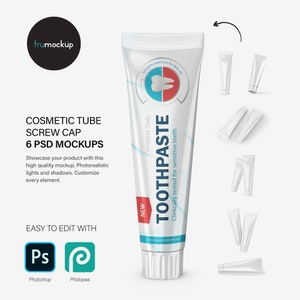 Digital Cosmetic Tubes - 6 Mockups Bundle - PSD / PNG / JPG